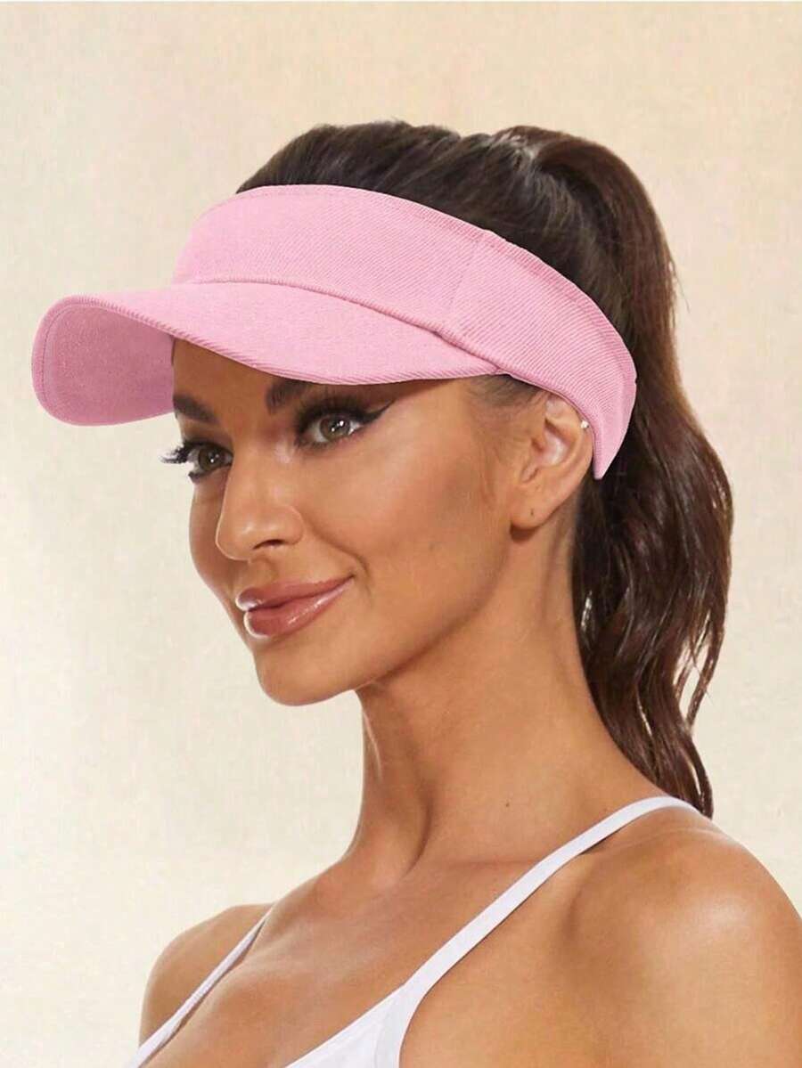 1pc Unisex Adjustable Brim Sports Sun Hat - Multicolor - View 1