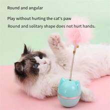 Đồ chơi mèo hoạt hình hình lông vũ, lăn tròn. Đồ chơi cần câu trêu chọc mèo, bóng xếp hình tự giải trí giúp mèo giảm căng thẳng và vui chơi. - Xem 2