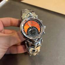 Dual-Tone Dial Men's Wristwatch, Asymmetric Retro Elegant Stainless Steel Strap Fashion Watch - one-size - View 4