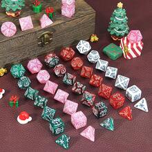 Festive Christmas 7-Piece Dice Collection - Fun Gift For Gamers & Family Members - Multicolor - View 3