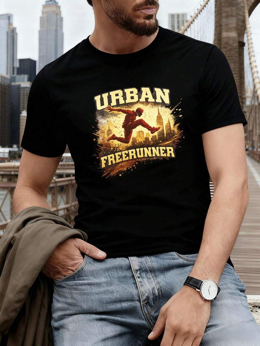 Camisetas masculinas - Preto - Ver 1