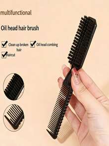 2-In-1 Hair & Beard Brush, Equipped With Comb For Styling Voluminous Hair And Trimming Beard, Designed For Men To Create Natural Voluminous Hairstyle And Maintain Neat Beard - Multicolor - View 5