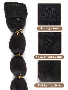 22-Inch Drawstring Bubble Ponytail Lantern Braid - Natural Black - View 2