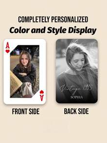 Luxury Personalised Playing Cards,Custom Playing Cards With Box,Create Your Own Deck Deck,Custom Photo Playing Cards,Gold Glitter Style,Compact Size,Durable, - Multicolor - View 15