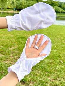 1 par de guantes cortos de mujer para primavera/verano, adecuados para conducir a diario, montar en bicicletas eléctricas, protección UV, guantes sin dedos para dar sombra, cubiertas protectoras, guantes con dedos ganchudos, unisex, para actividades al aire libre, regalo de vacaciones, festival, fiesta - Multicolor - Ver 15