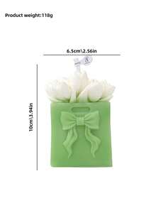 1pc Tulip Scented Candle Decoration With Bow Design, Bow Gift Design - Holiday Gift, Indoor Deodorizing Fresh And Long-Lasting Aroma Therapy Candle, Valentine's Gift, Autumn, Christmas, Winter, Holiday Gift - Tulip Bouquet - Scented Candle - View 19