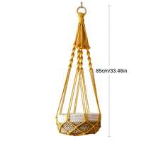 1 buc. Suport pentru plante Macrame, coș de jardinieră suspendat în stil boem, plasă pentru ghiveci de flori țesută manual - excluzând plantele în ghiveci - Multicolor - Vizualizare 13