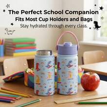 1pc 350ml Travel Cup With Straw Hole, Suitable For Boys And Girls, Perfect For Back To School, Sports, Christmas, Birthday And Other Occasions - Multicolor - View 6