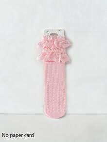 1/2/3/5 Pairs Women Colorful Knee High Socks, Hollow Mesh Lace Mid-Calf Socks, Sweet Thin Tall Socks With Ruffle Trim, Y2K Fashion Slimming Versatile Socks, Spring/Summer/Autumn - Multicolor - View 16