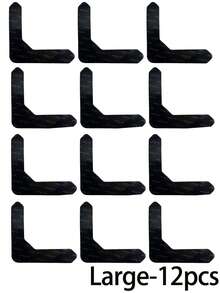 2/4/8/12pcs Anti-Slip Carpet Grippers, Suitable For Carpets, Made Of PU Material, Washable, Anti-Slip And Reusable, Prevent Carpet Shifting And Curling, Applicable For Living Room, Dining Room, Bathroom Carpets, Back To School Supplies, Home Essential - Black - View 13