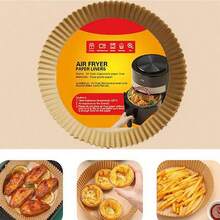 Disposable Oil Absorbing Paper Liners For Air Fryer Oven Baking Tray Non Stick Kitchen Cooking Paper Sheets Grease Proof Pan Protector Liners For Home Cooking Baking Use - 查看 3