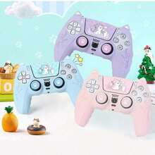Set Of Multiple Items Controller Case Set, Silicone Cute Cat Joystick Cap + Set Of Multiple Items Controller Shell + Stickers, Suitable For Set Of Multiple Items - View 4