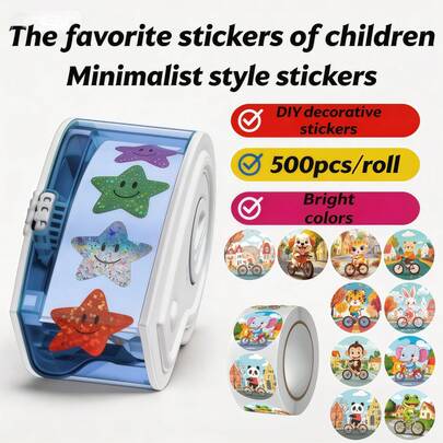 Sticker Peeling Machine And Cute Animal Pattern Stickers, Ideal Small Gift. Easter. DIY Stickers. Happy Mother's Day, Suitable For Gift Packaging Decoration, Cup Decoration, Dessert Decoration, Stationery Decoration, Envelope Sealing Stickers And Other Decorative Stickers