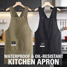 A Solid-Colored Cross-Fronted Sleeveless Apron, A Simple And Stylish New Design For Home Kitchens. Waterproof And Oil-Resistant, Perfect For Cooking And Dining Purposes. - Multicolor - View 11