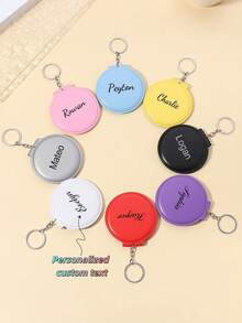 Llavero con forma de corazón de cuero personalizado con texto, accesorios metálicos coloridos y lindos, dije minimalista para bolso, llavero de cuero de poliuretano de unicolor, adecuado para todas las estaciones - Multicolor - Ver 13