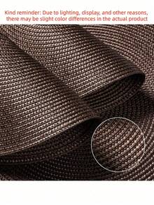 4pcs/6pcs Set Woven Round Placemats, 15 Inch Washable Non-Slip Dining Table Mats, Suitable For Family Gatherings, Weddings, Parties (Coffee Color) - Brown - View 6