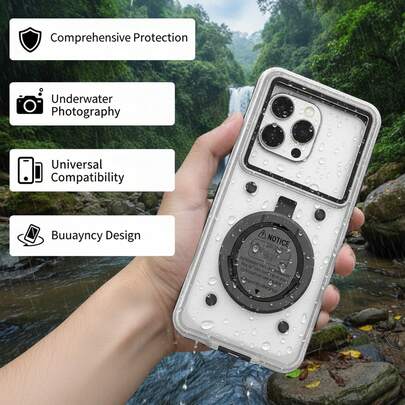 Bolsa impermeable y a prueba de golpes para teléfono de 6.9 pulgadas, funda impermeable universal para buceo con pantalla táctil, se adapta a todos los teléfonos, fotografía submarina profesional con protección de Body completo, regalo de primavera