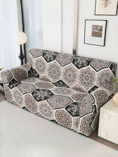 1 tấm bọc ghế sofa co giãn, bọc ghế sofa toàn diện bằng sợi polyester, bọc ghế sofa dệt kim bằng lụa sữa, phù hợp cho mọi mùa.