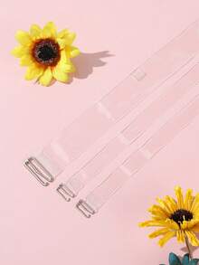 隐形透明胸罩肩带延长件，可调节透明肩带带扣，防滑透明肩带替换件，适用于女士内衣连衣裙 - 彩色 - 查看 4