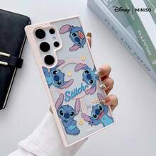 MINISO Disney Stitch Multi-Pose Transparent Magnetic Phone Case, "Stitch" Letter Cute Cover Compatible With Samsung S26 Ultra/S26 Edge/S26 Plus/S26/S25 Ultra/S25 Plus/S25/S25FE/S25Edge/S24Ultra/S24Plus/S24/S24FE/S23FE/S23Ultra/S23Plus/S23/S22Ultra/S22Plus/S22/A15/A16/A17/A35/A36/A54/A55/A56/ Stocking Stuffers The Girlfriend - Blue - View 3