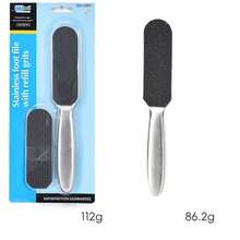 Professional Double-Sided Foot File Set, Stainless Steel Foot Scrubber With Replacement Pads, Foot Callus Remover, Foot Care Pedicure Tools - Multicolor - View 10