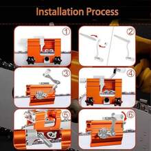 Portable Manual Chain Saw Sharpener, Adjustable Clamp And Precise Guide Rail, Suitable For 8-22 Inch Chains/Electric Saws - A - View 4