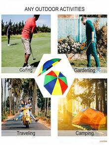 1pc Hands-Free Foldable UV Protection Sun Hat - All-Weather Protection, Suitable For Fishing, Hiking, Camping, Outdoor And Agricultural Exploration - Portable And Multifunctional - Multicolor - View 3
