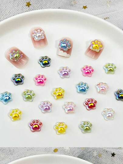 50-100 chiếc phụ kiện trang trí móng tay 3D bằng nhựa hình dáng dễ thương, kích thước 8.5*9.5mm, dành cho nữ/bé gái, không phải đồ chơi.