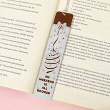 女士粉色蝴蝶结书签 - 粉色蝴蝶结金属不锈钢书签带吊坠，适合女性阅读爱好者，有趣的女性成人语录，页面标记，书籍爱好者礼物。 - 多色 - 查看 7