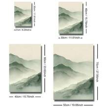 1/3件套 带框/不带框 绿山飞鹤 帆布海报 日本抽象风景墙画 侘寂装饰 复古画 适用于客厅、卧室、现代家居装饰 - Poster - 查看 6