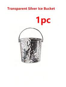 1/2件組 塑料冰桶，奢華波浪紋理厚透明冰桶，附手柄易攜帶的香檳葡萄酒飲料冷卻桶，酒吧裝飾、派對配件、居家款待必備，適合葡萄酒、香檳和啤酒 - 查看 10