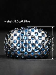 1pc Luxurious Cubic Zirconia Stone Ring, Suitable For Women, Ideal For Weddings, Engagements, Anniversary Parties, Valentine's Day Gifts - 1# - View 10