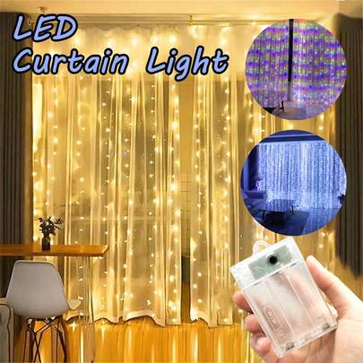 100-600 LED Fairy Lights - Battery Powered String Lights For Bedroom, Party, Wedding And Garden Decor, Curtain Lights, Easter, Birthday Decoration