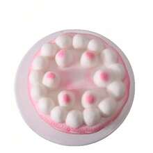 Realistic Raspberry Tart Soft Squishy Toy, Very Soft And Elastic With Slow Rebound Design, Provides Endless Satisfaction When Squeezed. Unique Finger-Sucking Effect Adds Extra Fun, Can Also Be Used As Cute Desktop Decor. Whether At Work Or Home, It Is An Essential Stress Relief Tool And An Excellent Gift For Sensory Toy Enthusiasts. - Multicolor - View 5