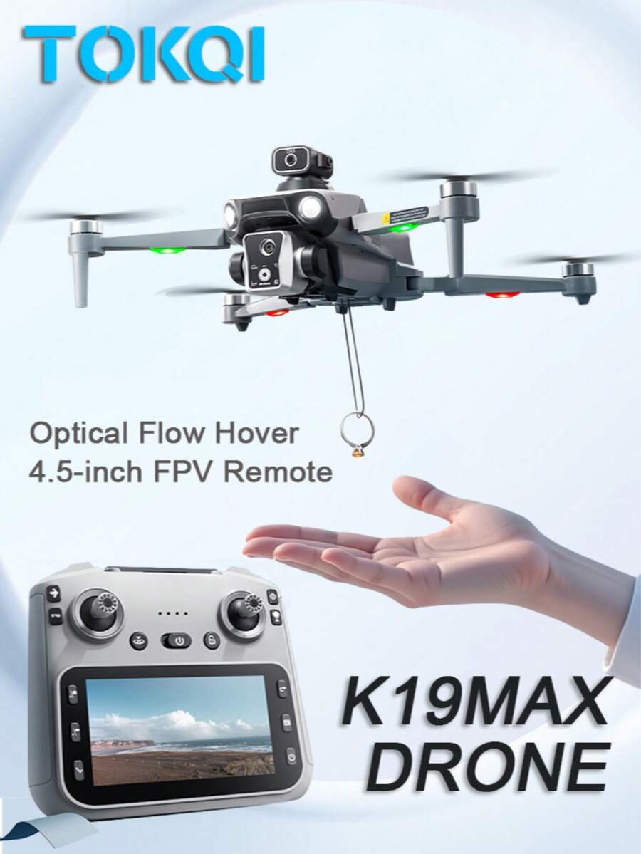 2026 New Dual Camera Drone, Brushless Motor Auto Return Drone With 4.5" FPV Remote Controller, Orbit Shooting, Smart Tracking, Optical Flow Hovering And Intelligent Obstacle Avoidance, Built-In Camera, Easy To Use For Beginners, Perfect Gift For Starters - View 1