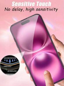 Bộ 3 miếng dán màn hình cường lực độ cứng 9H, tương thích với iPhone 13/11/12/13/14 Pro Max/15 Pro Max/16/16 Pro/16 Plus/16 Pro Max/16e/17/17 Air/17 Pro/17 Pro Max, độ phân giải cao, trong suốt, chống trầy xước, chống rơi vỡ, chống nước, chống bám vân tay. - trắng - Xem 5