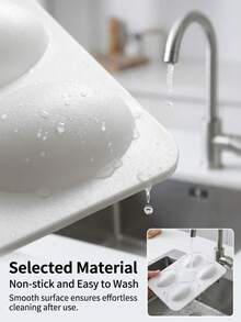 4-Cavity Plastic Meatball Mold 1pc, Manual Kibbeh Maker, Uniform Shape, Kitchen Stuffed Meatball Prep Tool, Mother's Day & Eid Al-Fitr Gift - White - View 5