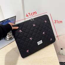 Cute Bow Quilted Laptop Sleeve, Fits 10/11 Inch And 13/14/15/15.6 Inch Laptops, Portable Shock-Resistant Computer Inner Bag Compatible With MacBook, HP And All Laptops - View 14