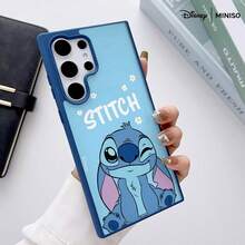 Miniso Ốp lưng điện thoại từ tính trong suốt màu xanh dương hình Stitch của Disney, họa tiết chữ "STITCH", tương thích với Samsung S26 Ultra/S26 Edge/S26 Plus/S26/S25 Ultra/S25 Plus/S25/S25FE/S25Edge/S24Ultra/S24Plus/S24/S24FE/S23FE/S23Ultra/S23Plus/S23/S22Ultra/S22Plus/S22/A15/A16/A17/A35/A36//A54/A55/A56/ Quà tặng Giáng sinh cho bạn gái - trắng - Xem 5