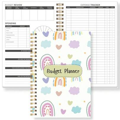 1 Peça Planejador de Orçamento - Livro de Orçamento Mensal A5 com Caderno de Rastreamento de Despesas, Organizador de Contas Não Datado e Planejador Financeiro para Ter Controle do Seu Dinheiro, Livro de Contas para Gerenciar Suas Finanças, Suprimentos Escolares e Presentes de Apreciação a Professores