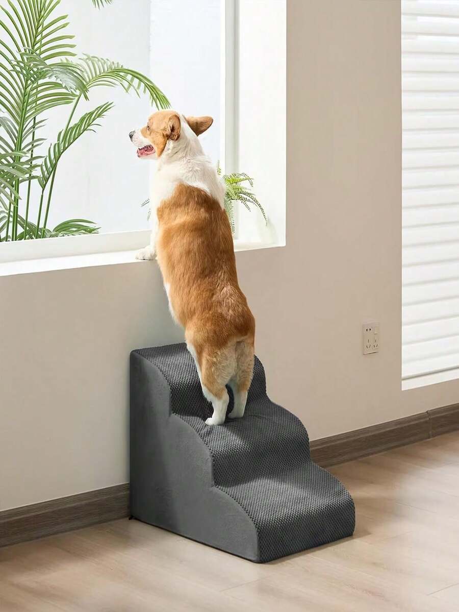 Pet Stairs, Dog Climbing Steps, Non-Slip Climbing Steps Suitable For Small, Medium, Large, And Elderly Dogs To Get On The Bed, Cat Bedside Climbing Ladder