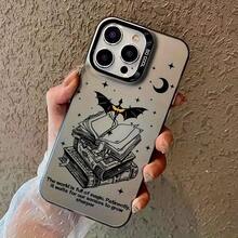 Phone case: 1 soft case with magic book pattern hard back, cool iridescent silver laser phone case, suitable for  17/16/15/14/13/12/11/X/XS/XS MAX/XR/ProMax/Air/Plus and  Galaxy S Series, holiday gift, birthday. - Schwarz - Übersicht 2