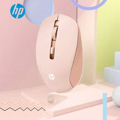  HP Wireless Mouse Rechargeable Quiet Button Office Mouse Type C Charging 1600DPI Adjustable PC Computer Portable Laptop Mouse For Indoor Outdoor Original S1000C HP Mouse