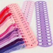 3件套PVC十字绣工具 - 纯色编号孔板：1-111孔 - 塑料穿线板、绣线收纳器、整理线板、刺绣配件，非常适合整理绣线、手工用品，保持桌面整洁，易于识别，适用于十字绣、DIY手工、针线活、老年人友好型、手工活动、送给奶奶的礼物、成人手工、派对礼品 - 均碼 - 查看 12