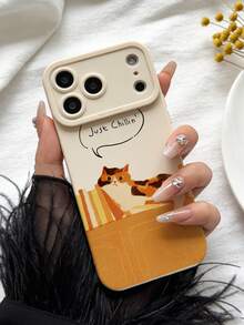 Ốp điện thoại hình mèo dễ thương "Thư giãn thôi" tương thích với iPhone và Galaxy. - Nhiều màu - Xem 3