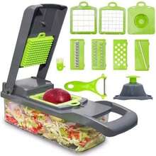 Dụng cụ 4 trong 1: Gọt vỏ Julienne, Cắt lát rau củ, Xé sợi, Mài - Họa tiết bàn cờ, Dụng cụ nhà bếp đa năng dùng cho khoai tây, cà rốt, rau củ. - Nhiều màu - Xem 8