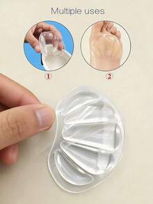 1 Pair Silicone Self-Adhesive Forefoot Pads, Anti-Slip Forefoot Cushions, Comfortable High Heel Insoles, Unisex Soft Gel Shoe Inserts, Suitable For All Year Round, Ideal Shoe Accessory Gift, Foot Care Tool, Body Care Tool, Anti-Friction Sticker, Foot Protection, Heel Fixation, Insoles, Household Items, Mother's Day Gift - Multicolor - View 2