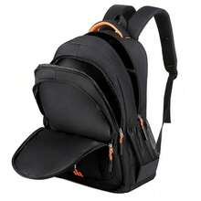 Reinforced Backpack For School, Work, Travel, Sports, Spacious, Waterproof, Unisex - Orange - View 3