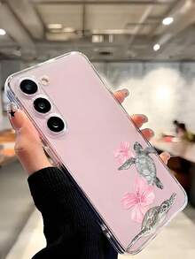 海洋主题可爱海龟花朵软壳手机壳，兼容华为荣耀、Galaxy A04e/12/A13/A14/A34/A50/A52/A53/A54/S21/S22/S23/S24/S25/S25Ultra/S25FE/S26/S26 Plus/S26 Ultra/S26 Edge、6A/7A/8A、12T/13T/15T/15T Pro - 無色 - 查看 7