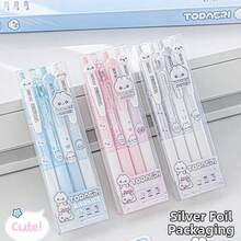 4 Pcs Cute Rabbit Gel Pens Set Kawaii Aesthetic 0.5mm Fine Tip Smooth Writing Quick Dry Black Ink Press Type CS Dual Ball Tip Journaling Pens Back To School Supplies Study Note Taking Drawing Office School Essentials Gift Set With Clear Case - Sets - View 9
